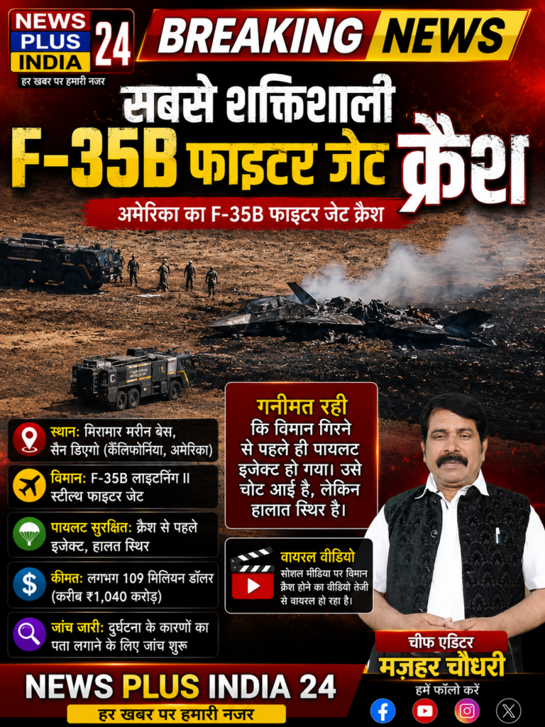 🚨 सबसे शक्तिशाली फाइटर जेट क्रैश, पायलट ने इजेक्ट होकर बचाई जान